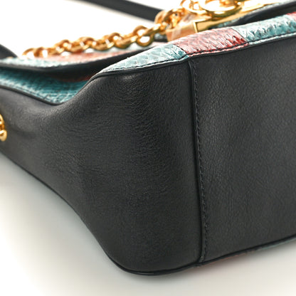 Mulberry Snakeskin Stripe Keeley Satchel Blue Multicolor 8 of 9