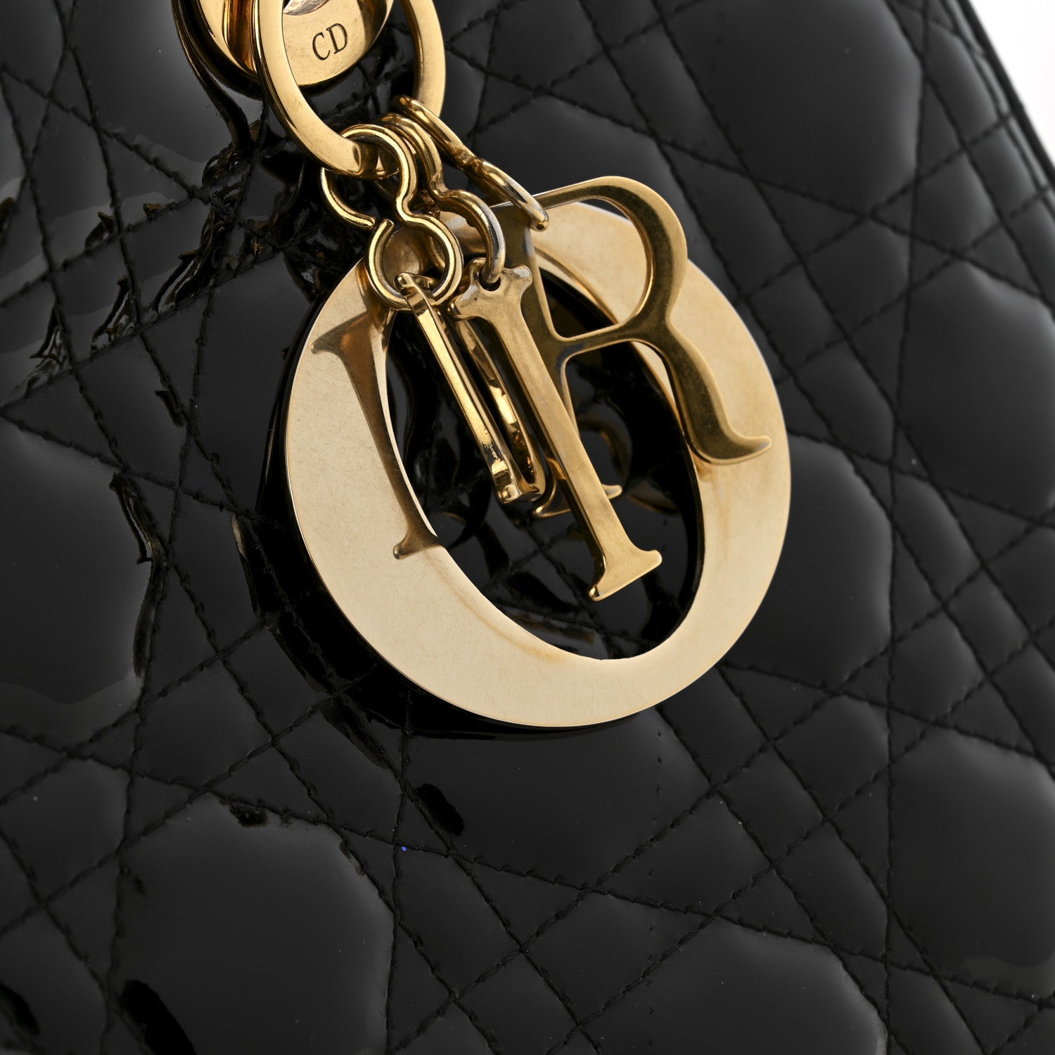 Christian Dior Patent Cannage Large Lady Dior Black 11 of 16
