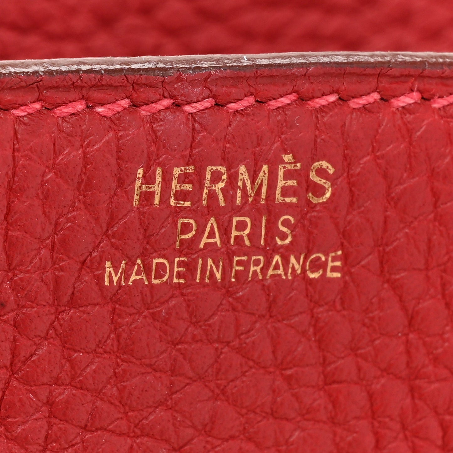Taurillon Clemence Birkin 30 Rouge Vif