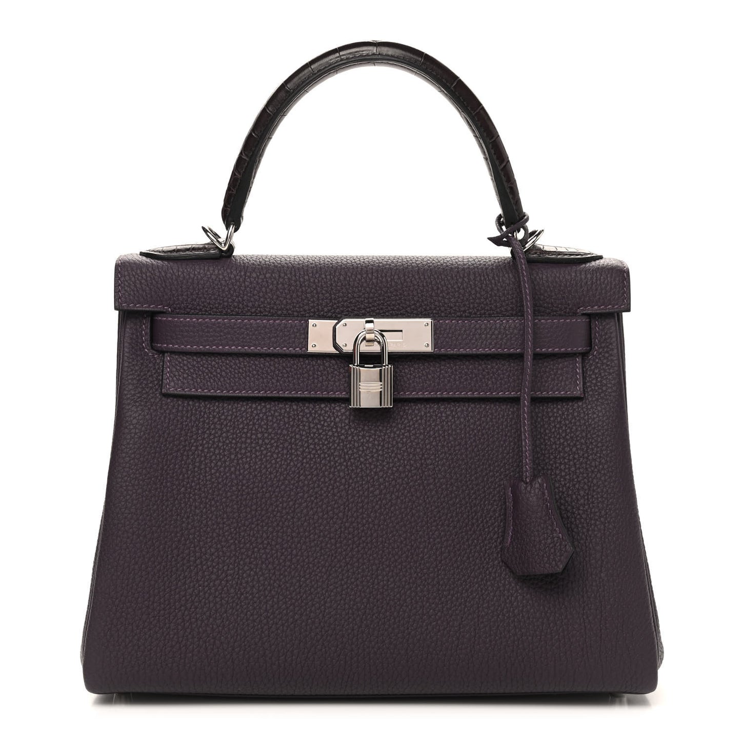 Togo Matte Alligator Kelly Retourne Touch 28 Raisin Prunoir