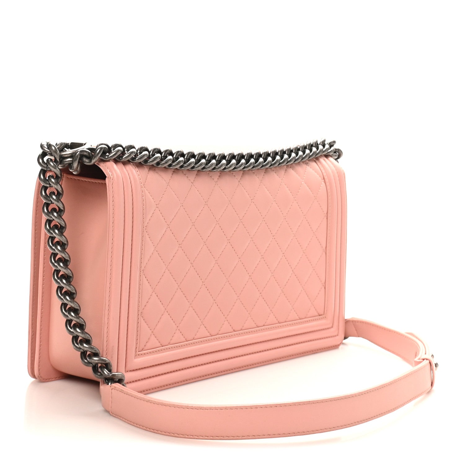 Chanel Lambskin Quilted New Medium Boy Flap Light Pink 3 of 10