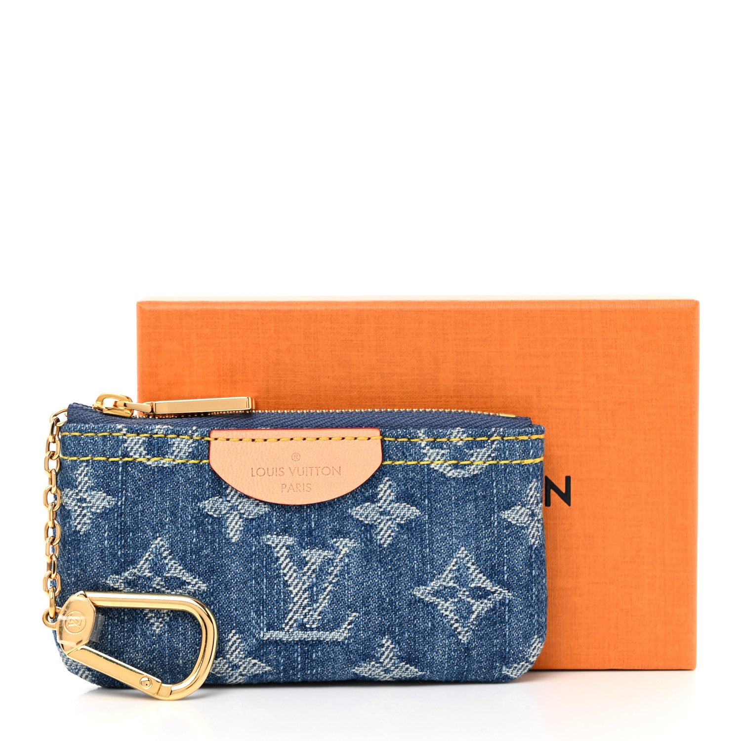 Louis Vuitton Monogram Denim Key Pouch Denim Blue 7 of 7
