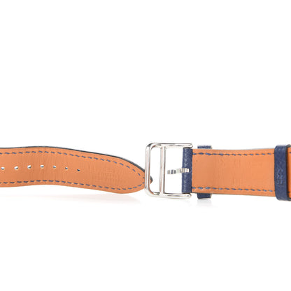Hermes Epsom 38mm Apple Watch Double Tour Band Bleu Saphir 3 of 3