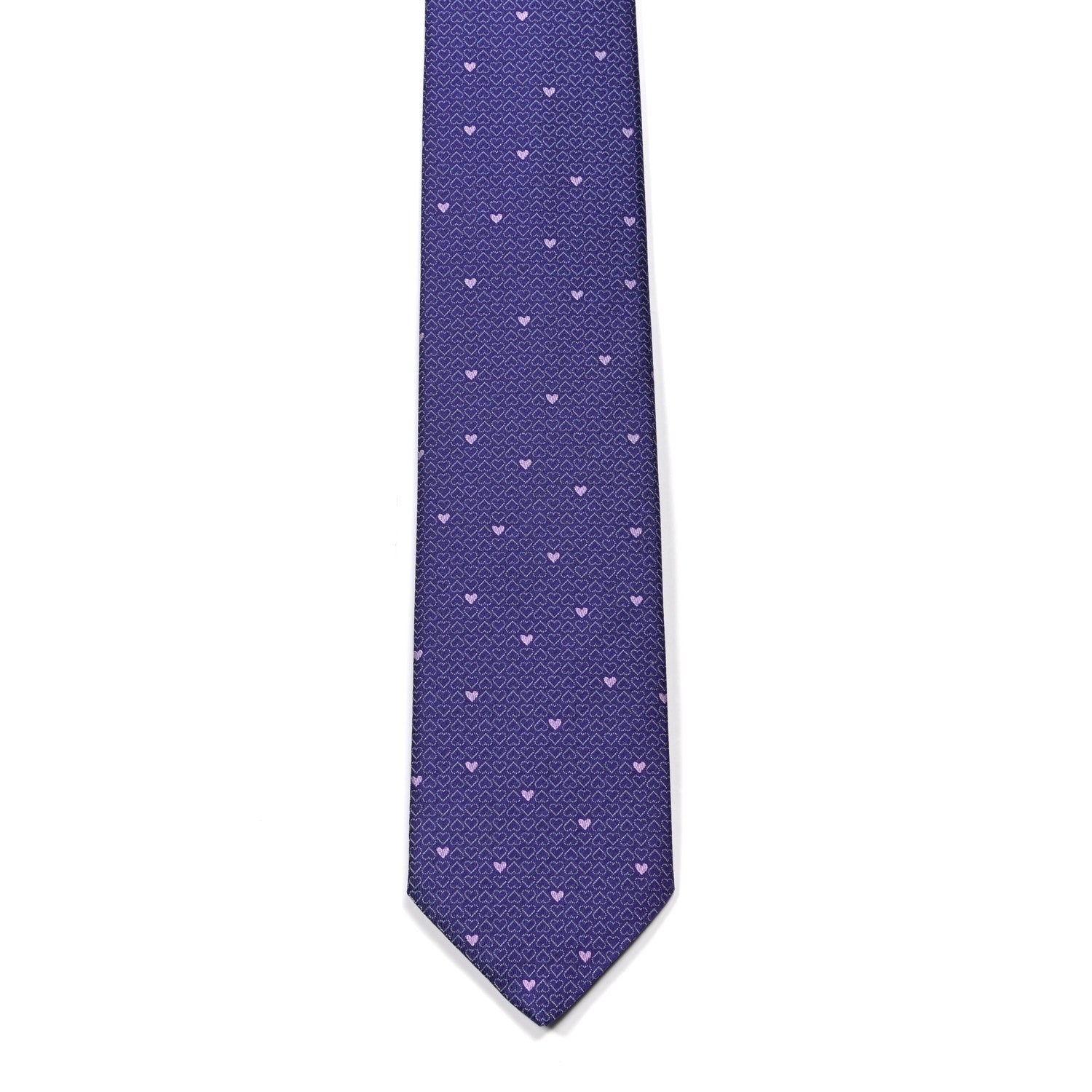 Hermes Printed Silk Mens Darling Neck Tie Violet Mauve 2 of 6