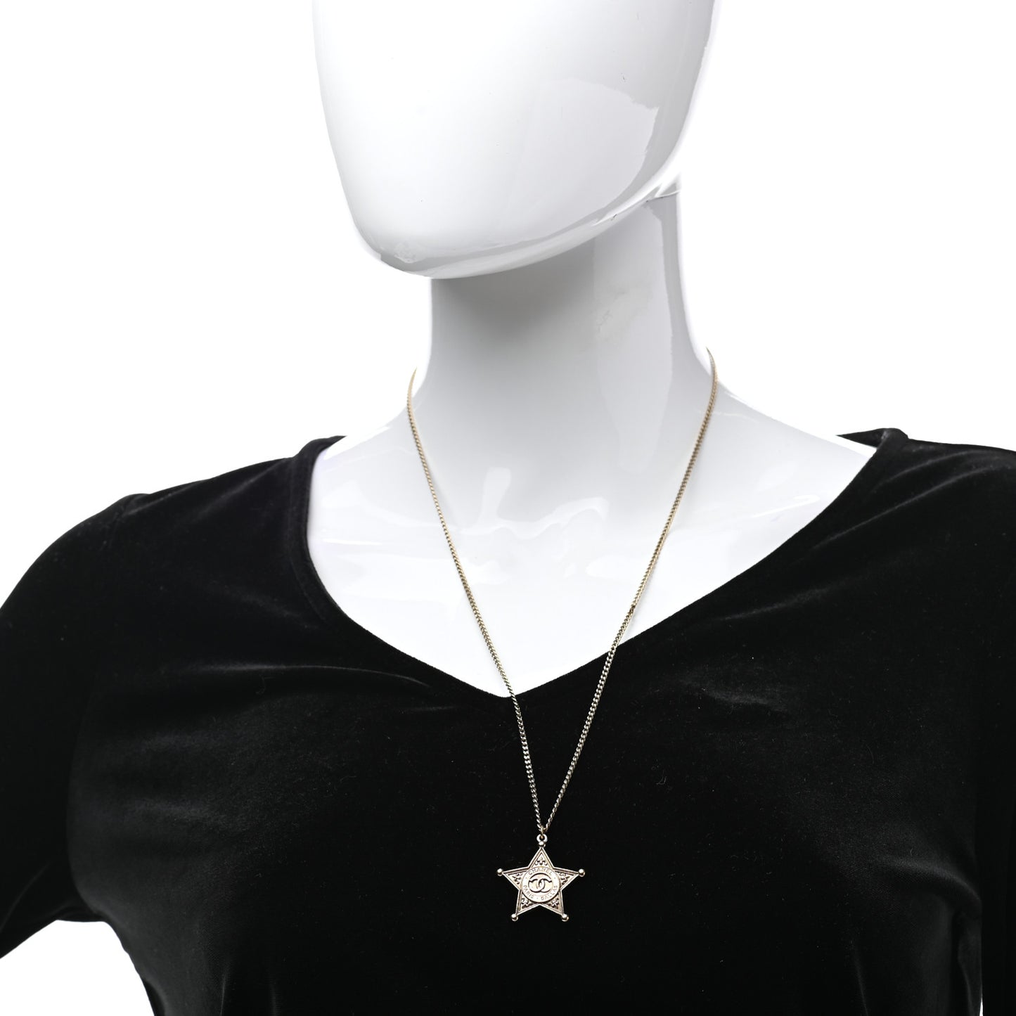 Metal Paris Dallas CC Star Pendant Necklace Gold