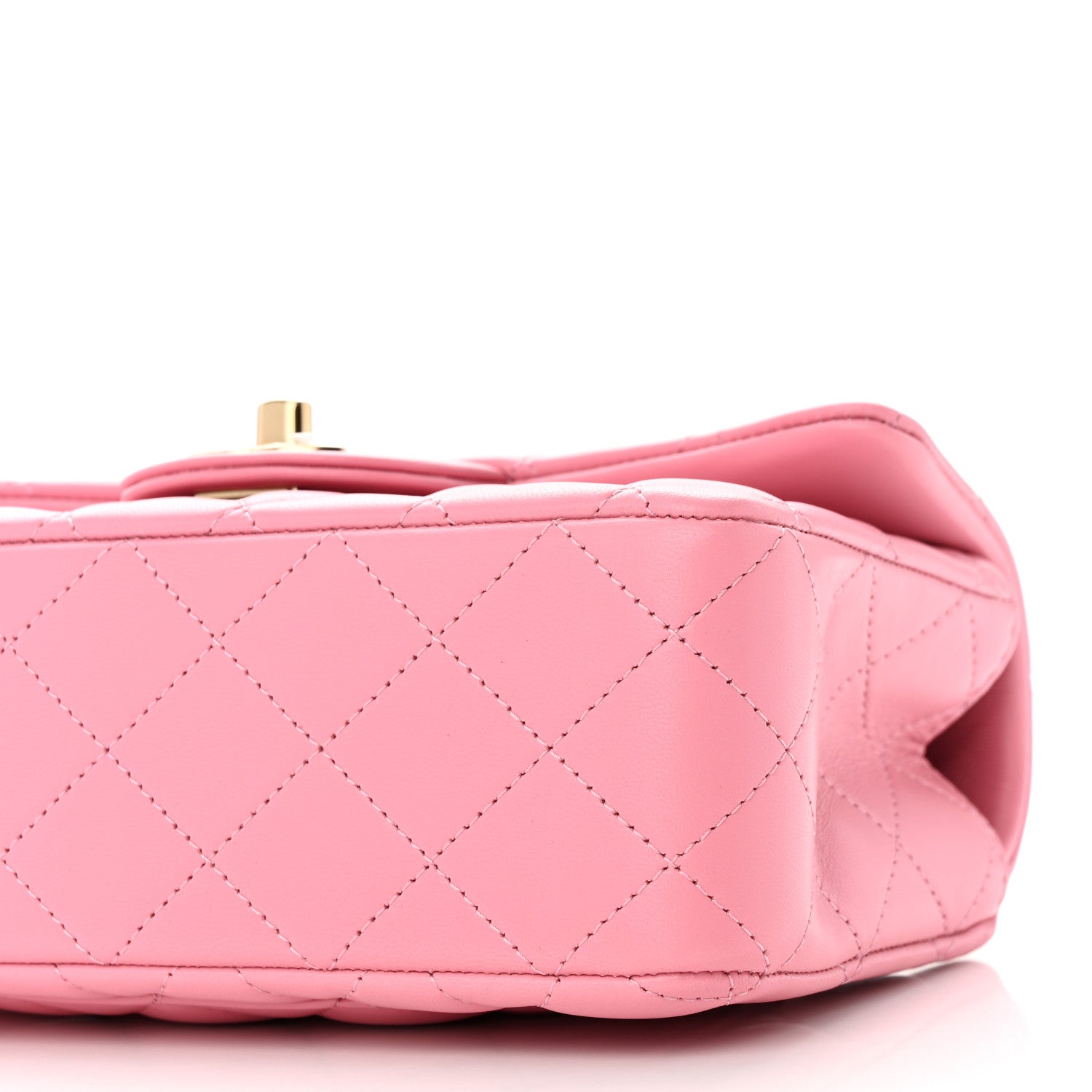 Chanel Lambskin Quilted Mini Top Handle Rectangular Flap Pink 10 of 10