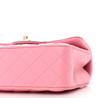 Chanel Lambskin Quilted Mini Top Handle Rectangular Flap Pink 10 of 10