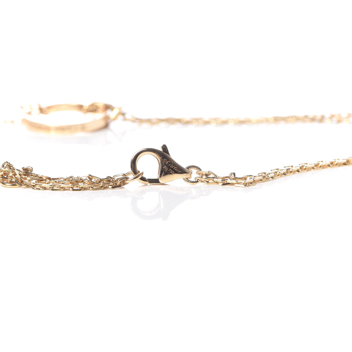 18K Yellow Gold 2 Diamond LOVE Necklace