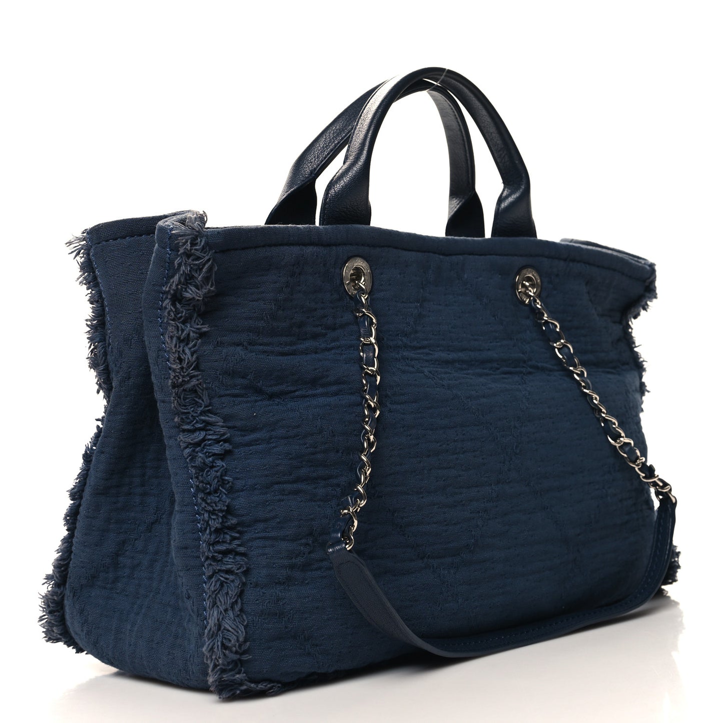 Canvas Large Double Face Shopping Tote Navy