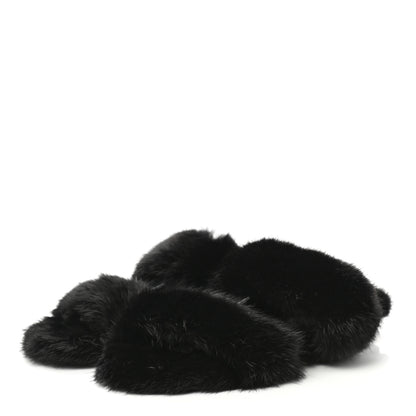 Saint Laurent Mink Bleach Slides 36 Black 3 of 7