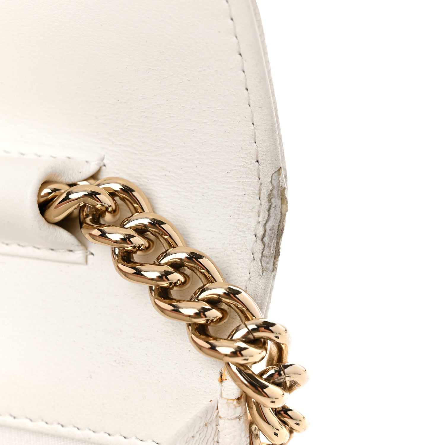 Chanel Caviar Quilted Boy Wallet On Chain WOC White 12 of 14