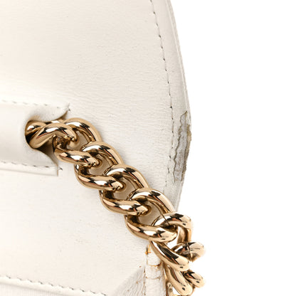 Chanel Caviar Quilted Boy Wallet On Chain WOC White 12 of 14