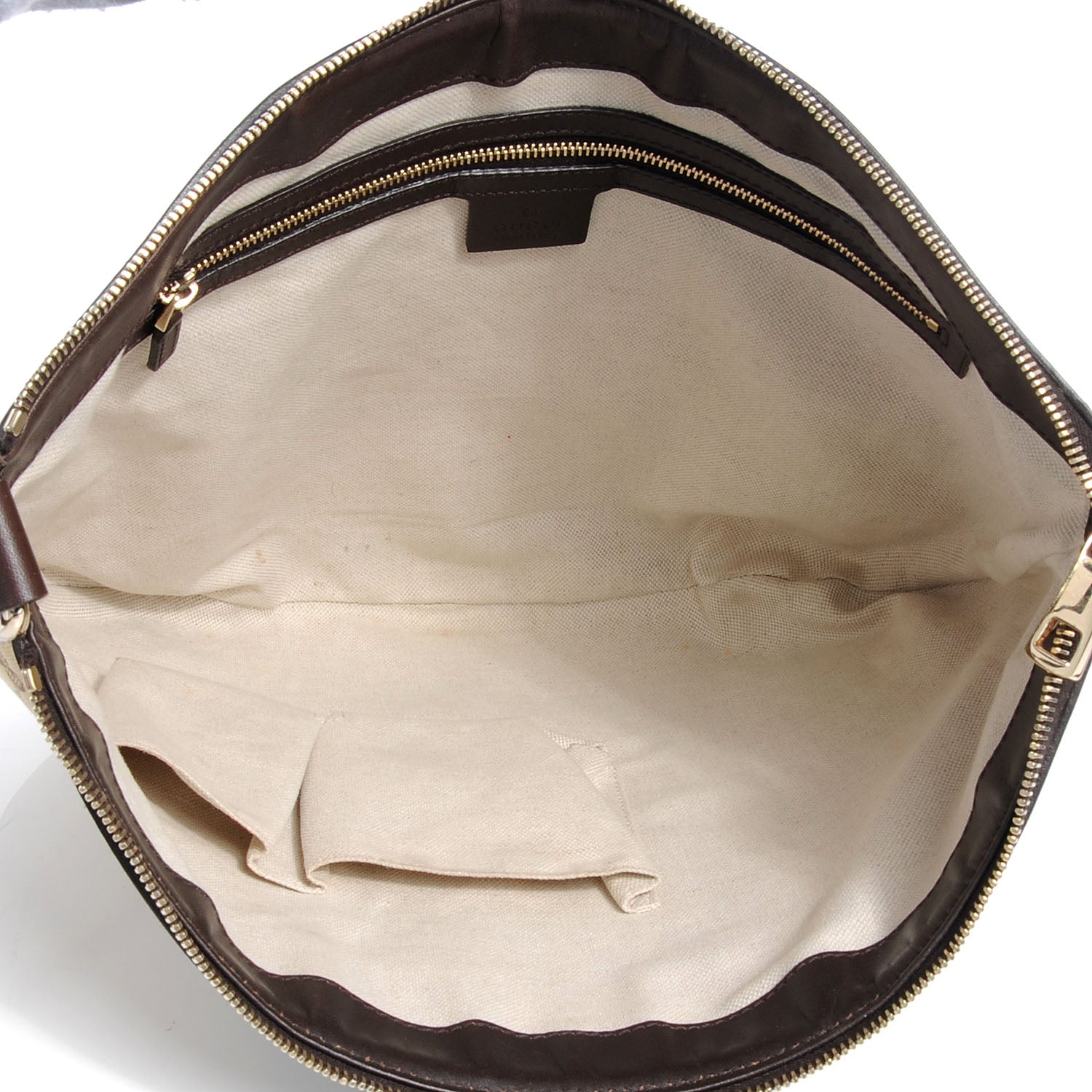 Gucci Monogram Vintage Web Medium Half Moon Hobo Ebony 5 of 7
