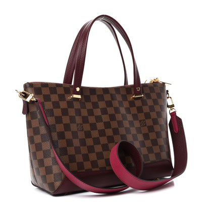 Louis Vuitton Damier Ebene Cuir Taurillon Hyde Park Fuchsia 4 of 11