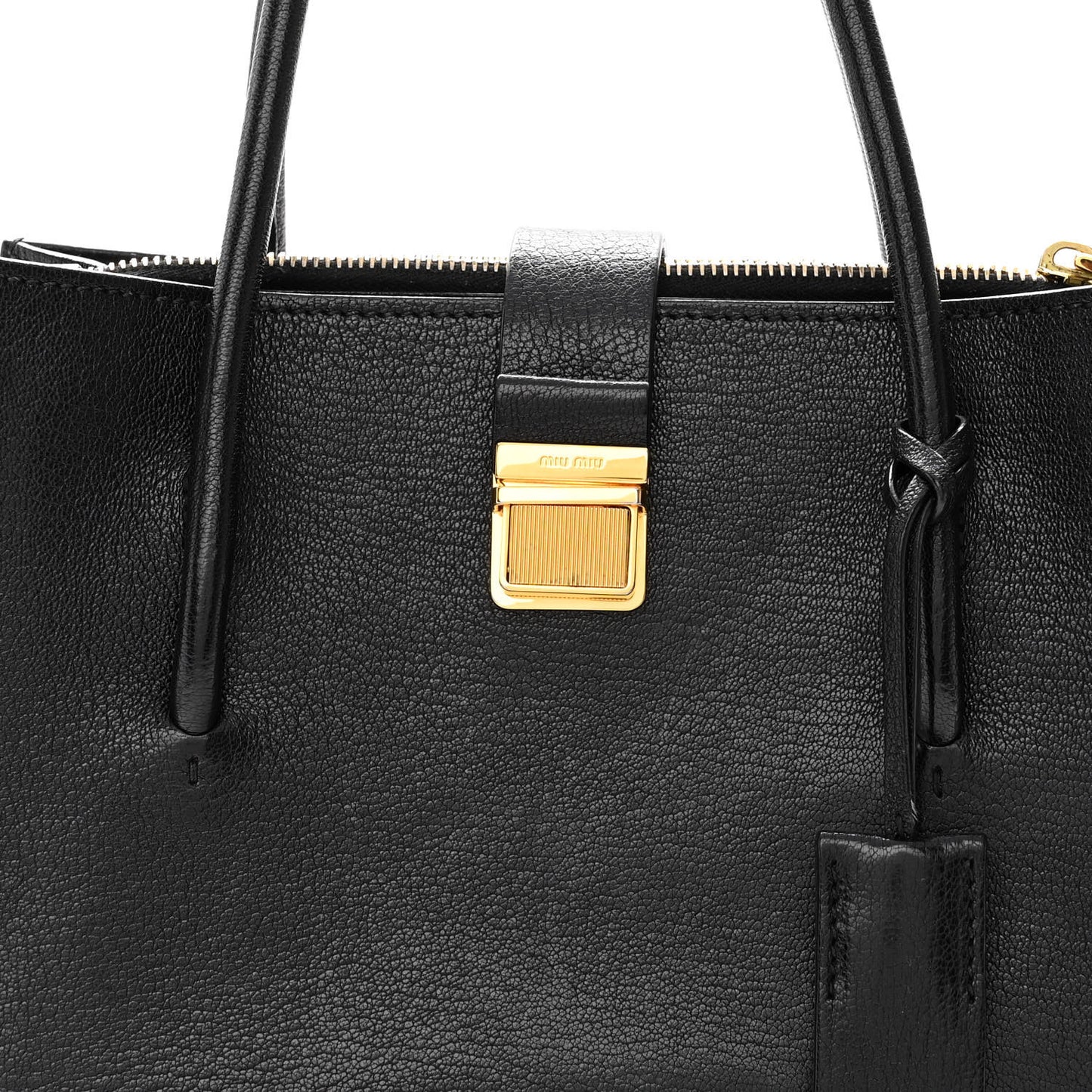 Goatskin Madras Tote Black
