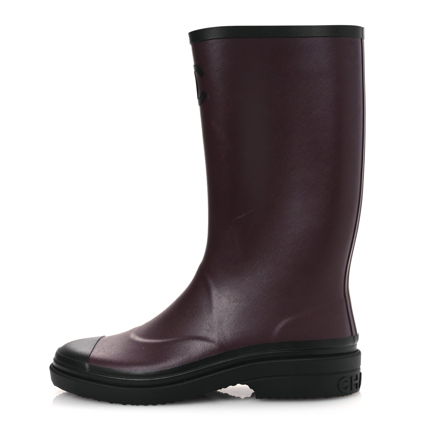 Caoutchouk CC High Boots 41 Dark Burgundy Black