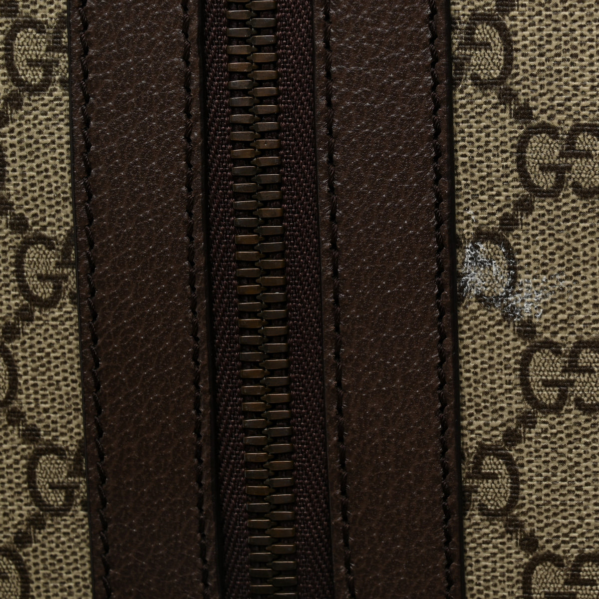 GG Supreme Monogram Textured Dollar Calfskin Web Large Savoy Duffle Bag Beige Ebony