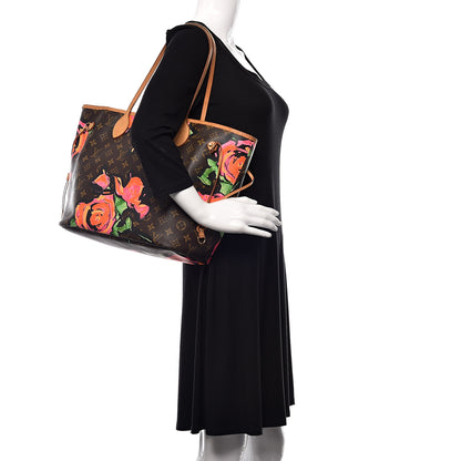 Louis Vuitton Monogram Roses Neverfull MM 2 of 12