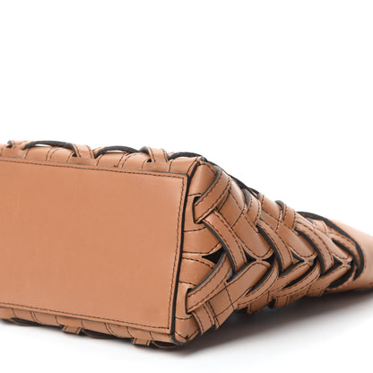 Stella McCartney Faux Leather Woven Mini Tote Bag Brown 7 of 13