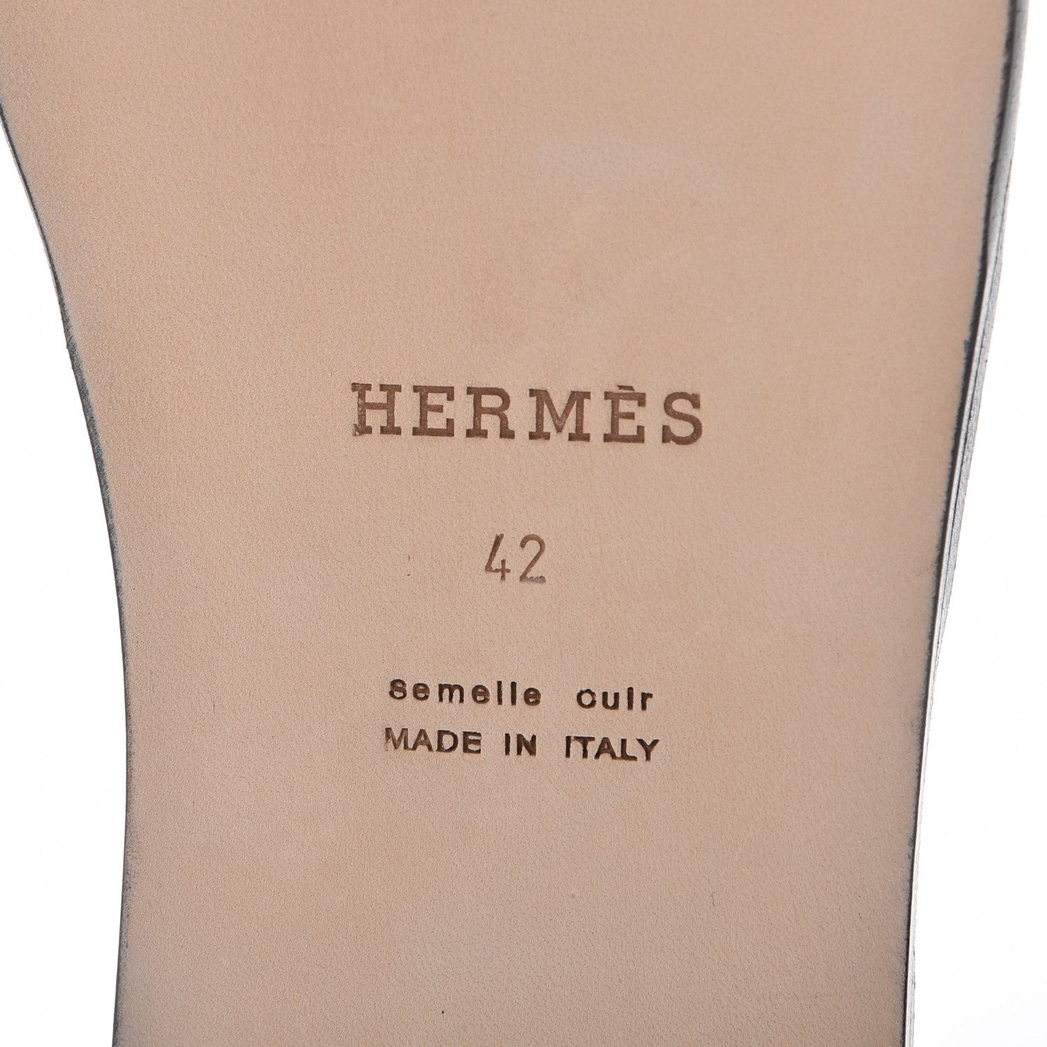 Hermes Calfskin Mens Izmir Sandals 42 Black 6 of 11
