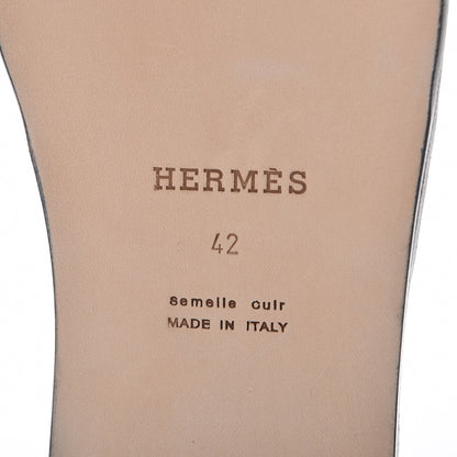 Hermes Calfskin Mens Izmir Sandals 42 Black 6 of 11