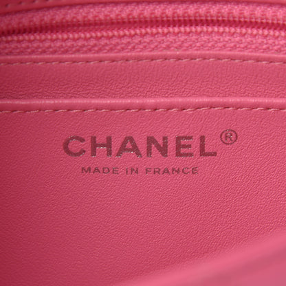 Chanel Lambskin Quilted Mini Rectangular Flap Dark Pink 6 of 12