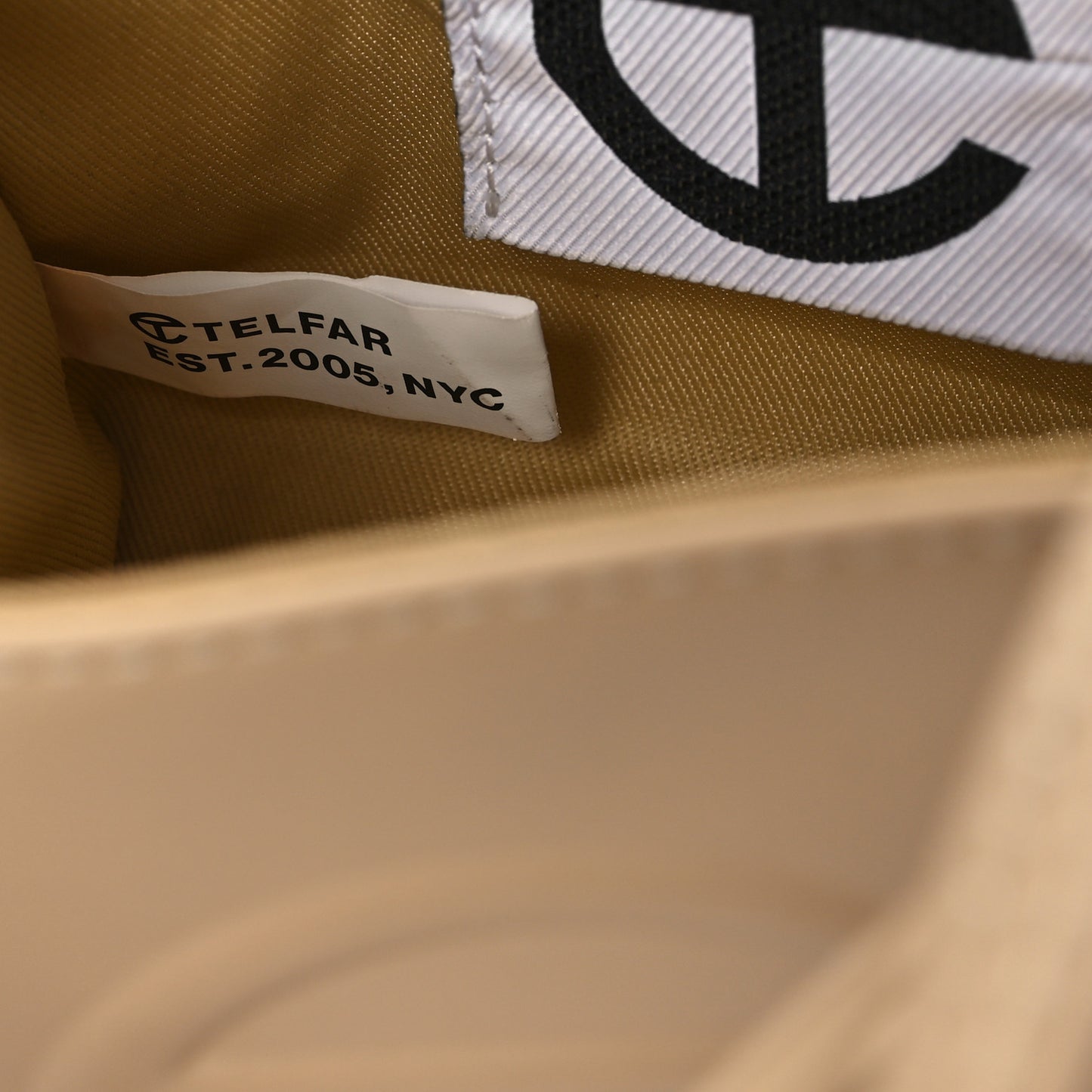 Vegan Leather Small Shopping Bag Cream