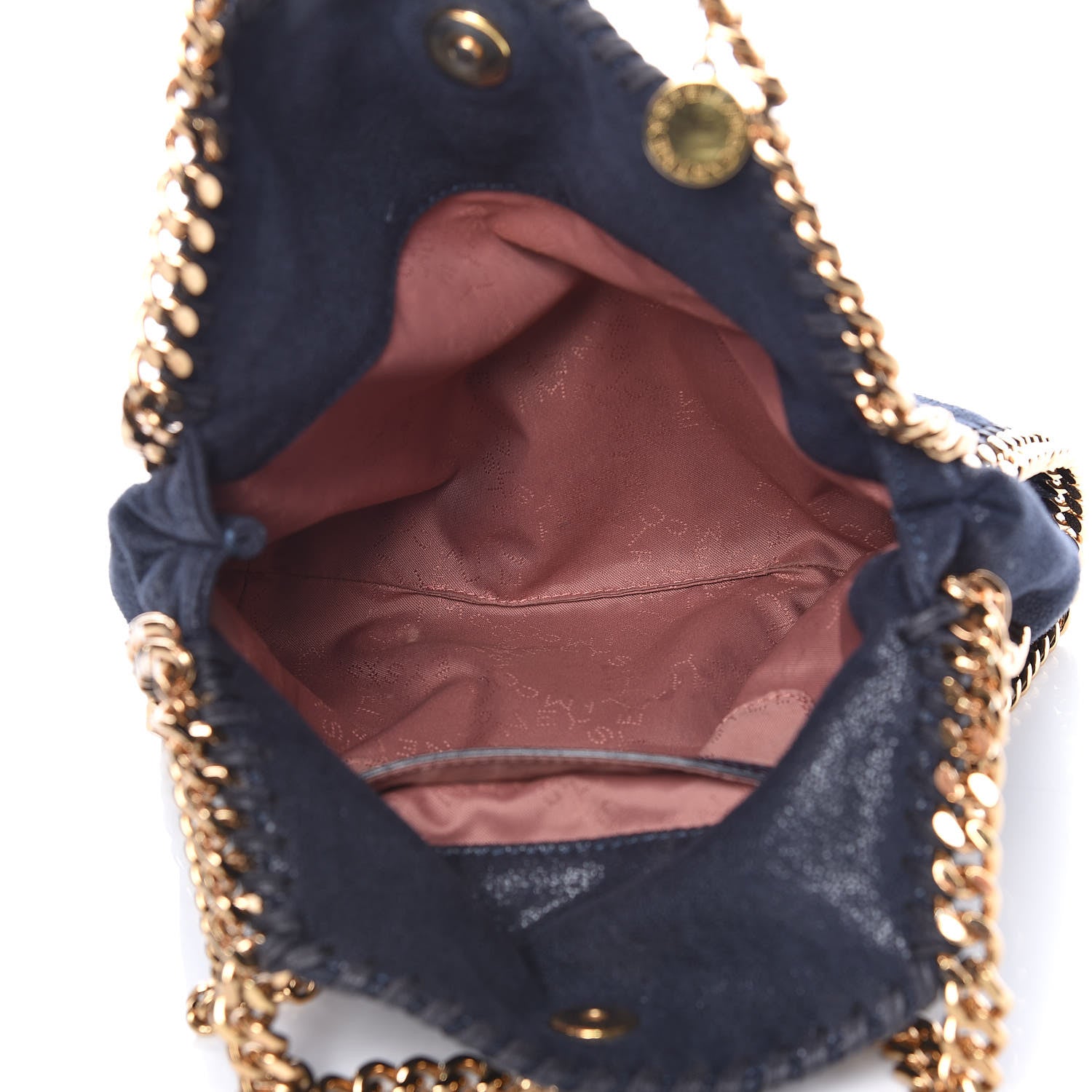 Stella McCartney Shaggy Deer Mini Falabella Fold Over Tote Navy 6 of 10