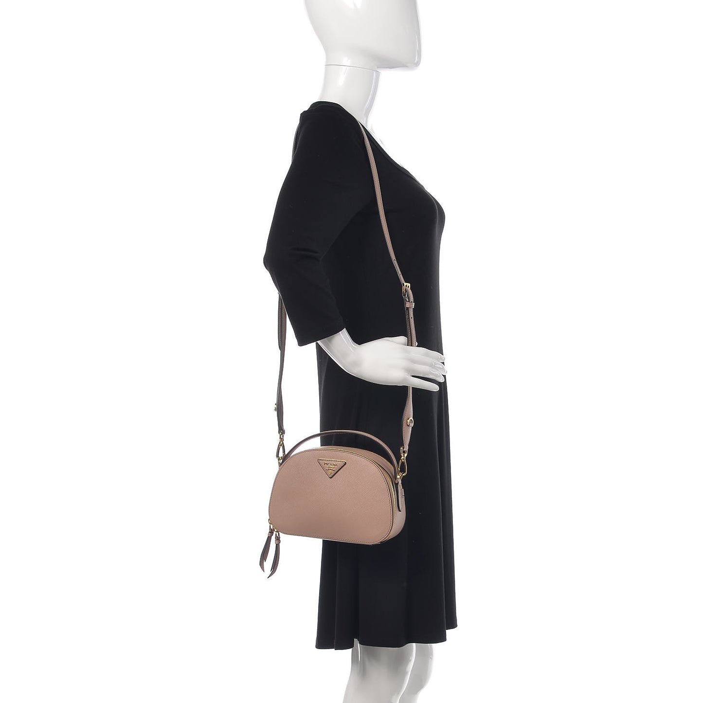Saffiano Lux Odette Crossbody Cipria