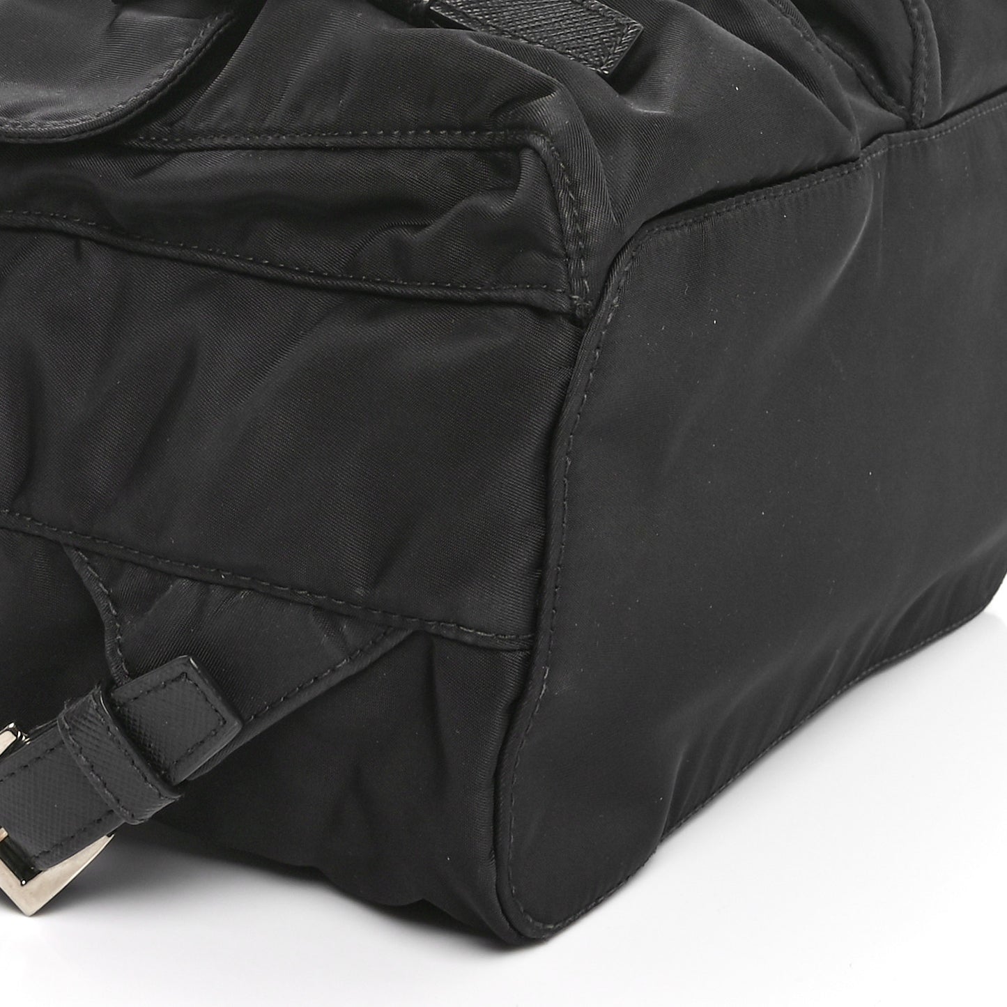 Tessuto Nylon Saffiano Small Backpack Black