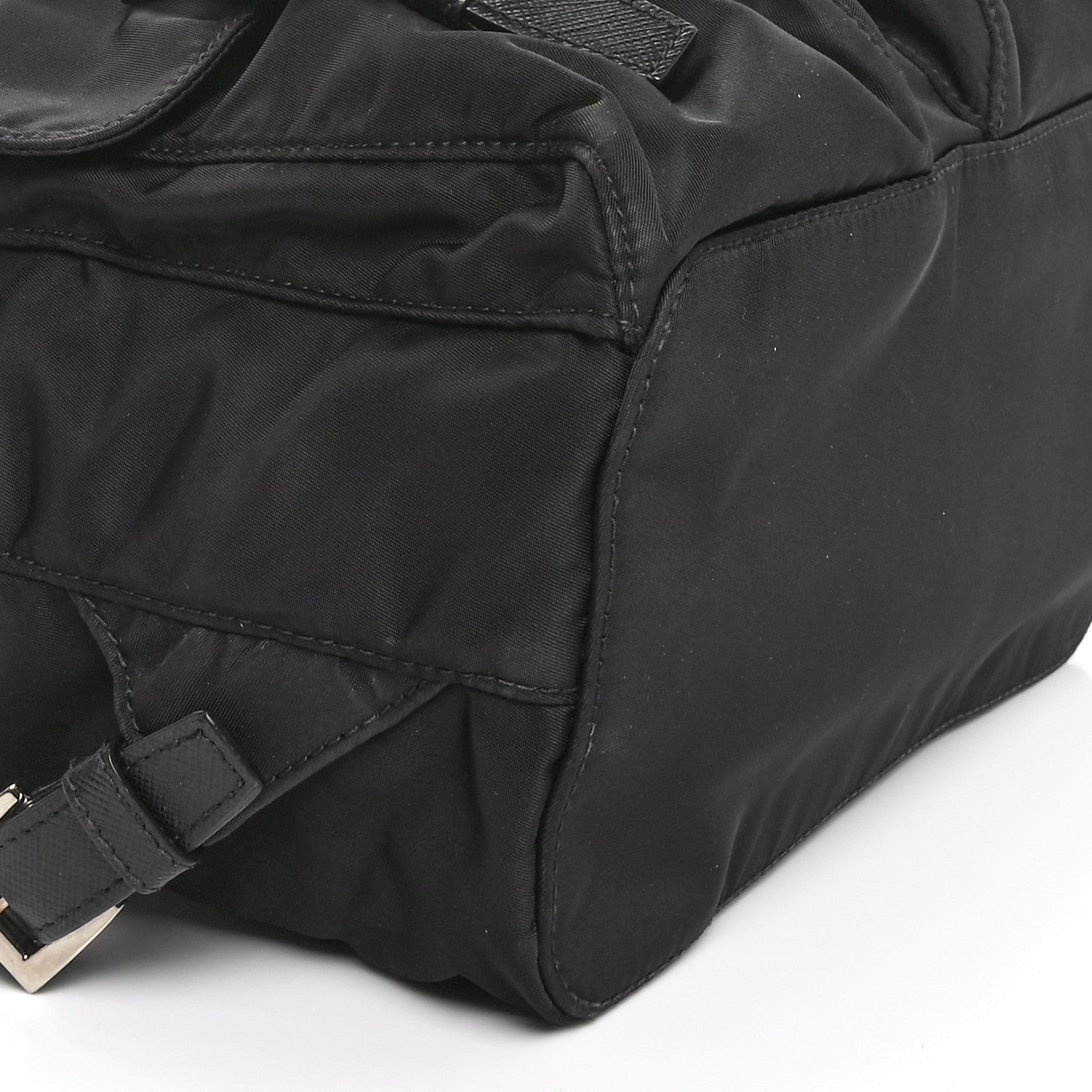 Prada Tessuto Nylon Saffiano Small Backpack Black 8 of 9