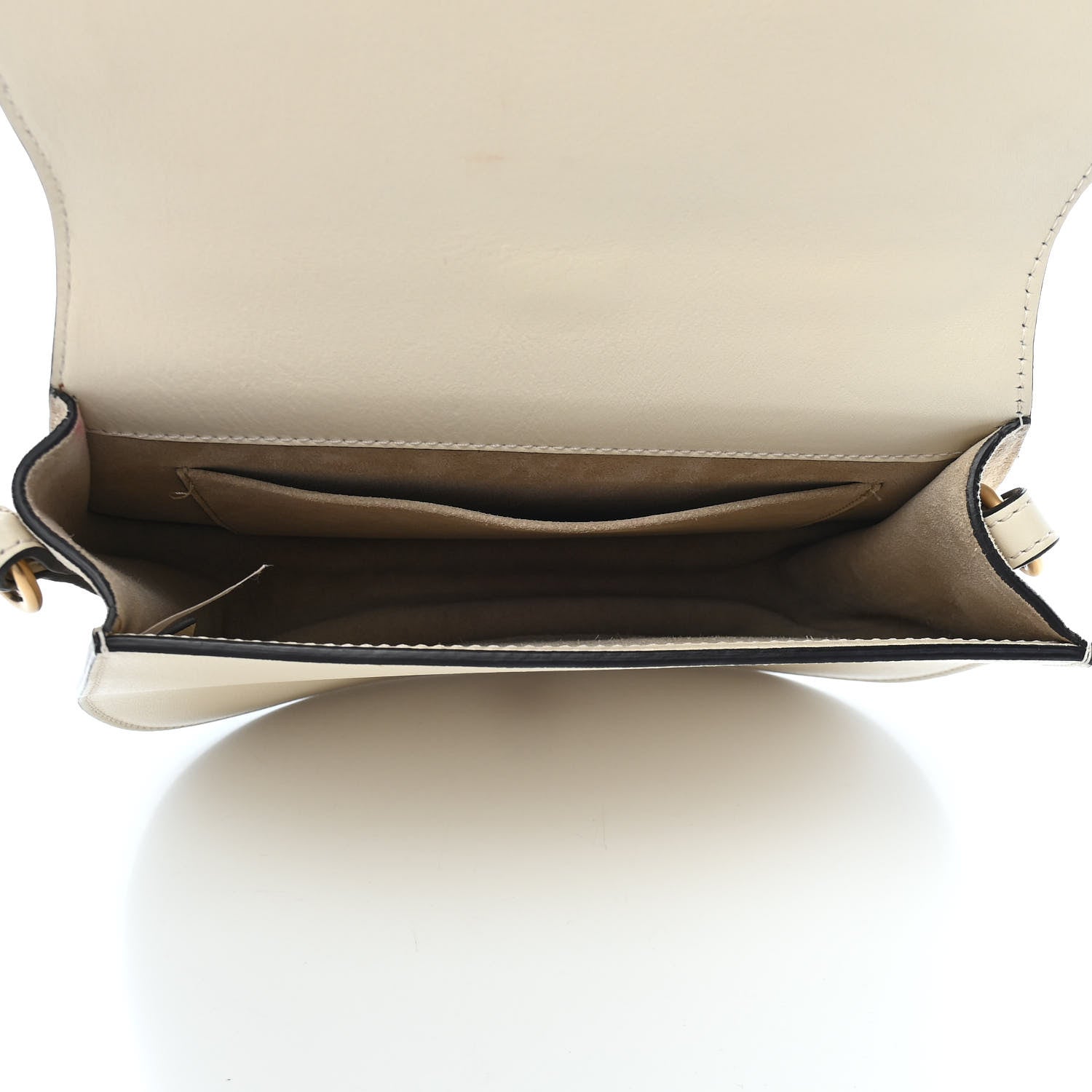 Chloe Calfskin Suede Medium Nile Bracelet Bag Off White 4 of 13