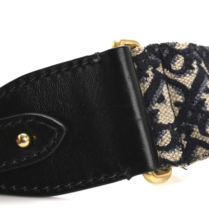 Christian Dior Oblique Studded Shoulder Strap Blue 5 of 11