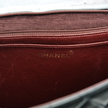 Chanel Lambskin Quilted Jumbo Single Flap Navy 7 of 9