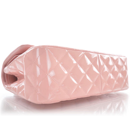 Chanel Patent Jumbo Double Flap Pink 6 of 11