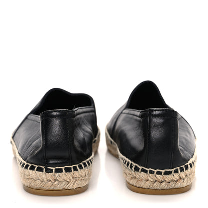 Saint Laurent Lambskin Monogram Espadrilles 39 Black 6 of 11