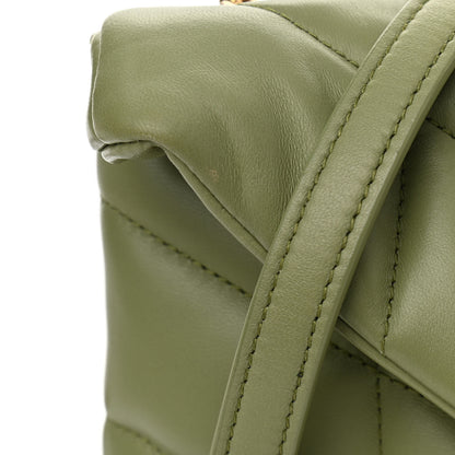 Saint Laurent Lambskin Quilted Toy Loulou Puffer Monogram Chain Satchel Light Pistache 12 of 13