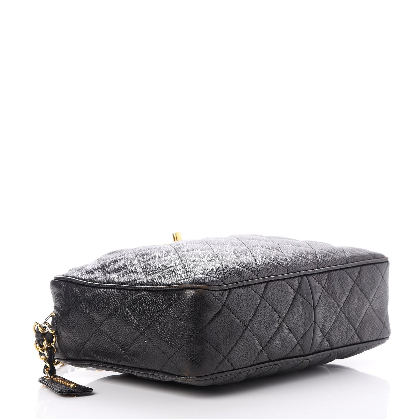 Caviar Quilted Camera Case Black