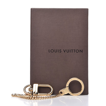 Louis Vuitton Metal Pochette Extender Key Ring Chain Gold 5 of 5