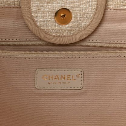 Chanel Mixed Fibers Calfskin Medium Deauville Tote Light Beige 6 of 10