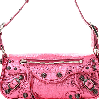 Balenciaga Metallic Agneau Arena Le Cagole Sling Bag XS Pink 8 of 10