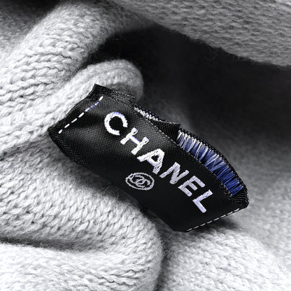 Chanel Cashmere CC Beanie Hat Grey 4 of 5
