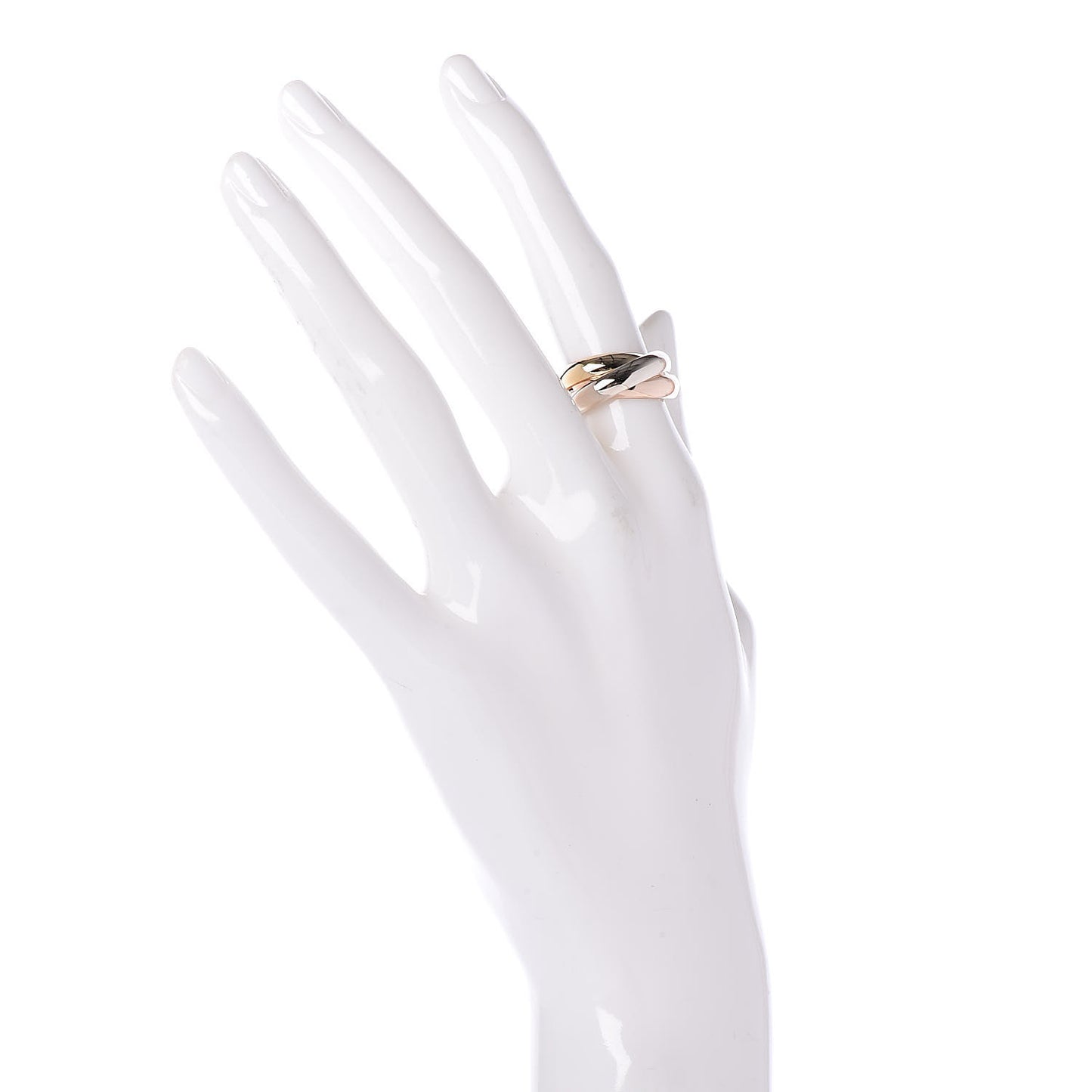 18K Pink Yellow White Gold Classic Trinity Ring 50 5.25