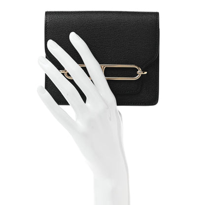 Hermes Chevre Mysore Roulis Slim Wallet Black 2 of 8