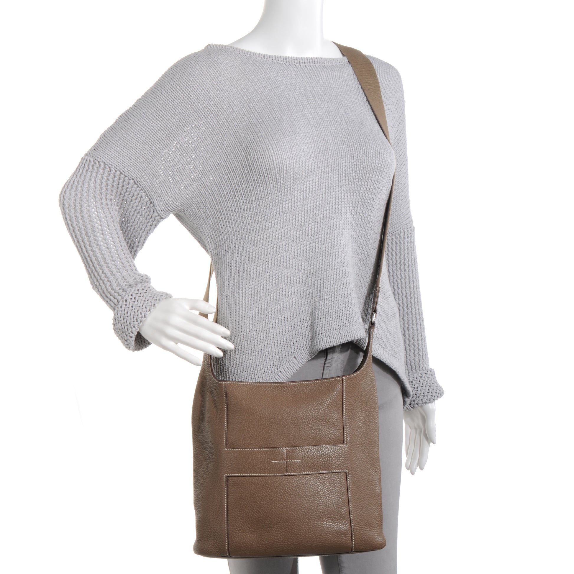 Hermes Taurillon Clemence Sac Goodnews PM Etoupe 2 of 7