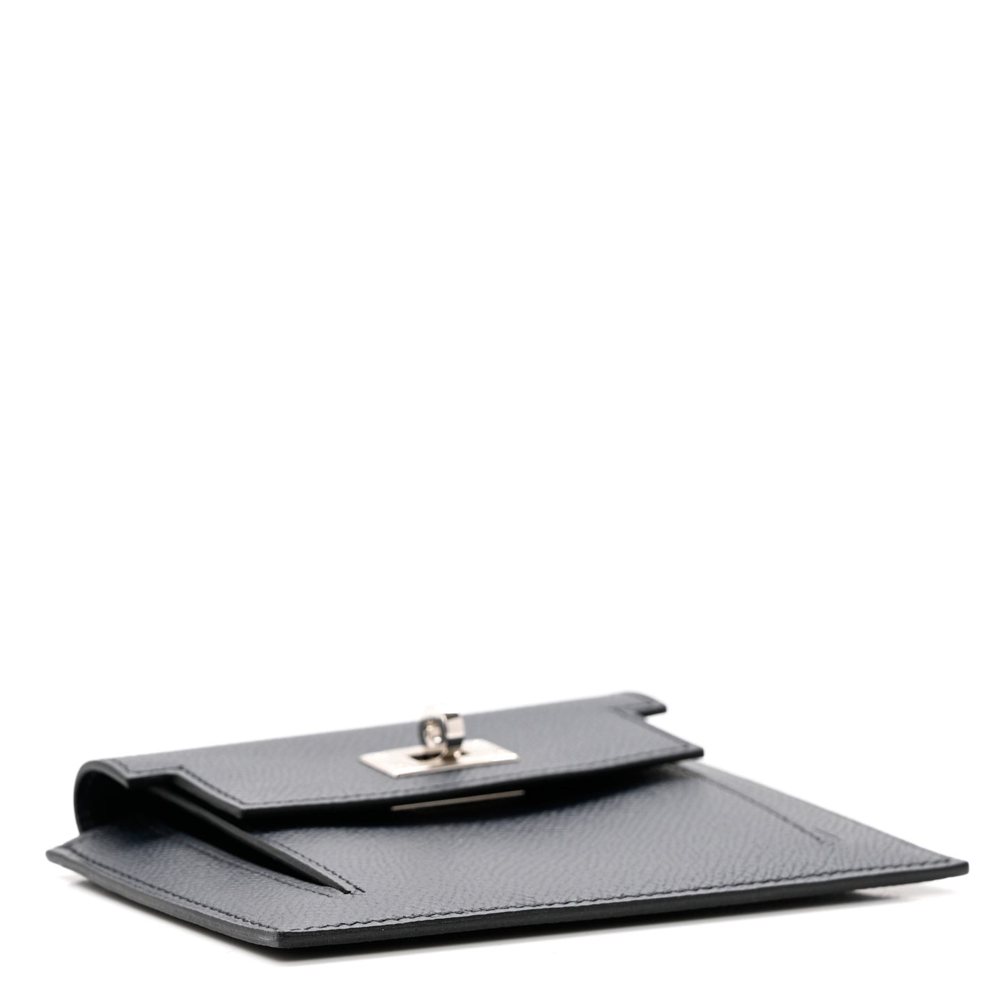 Epsom Kelly Pocket Compact Wallet Bleu Indigo
