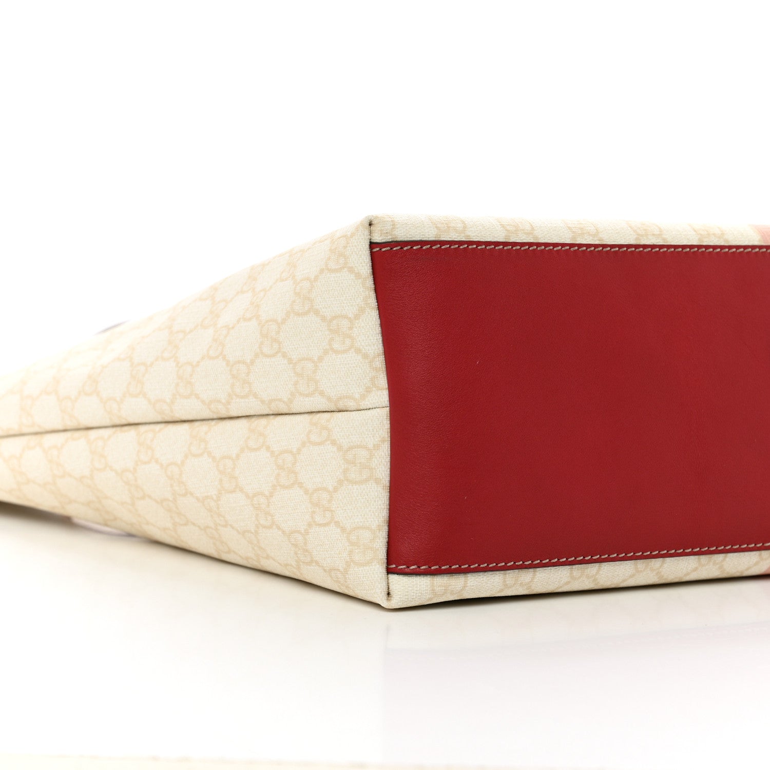 Gucci GG Plus Monogram Web Stripe Large Joy Tote Red 9 of 10
