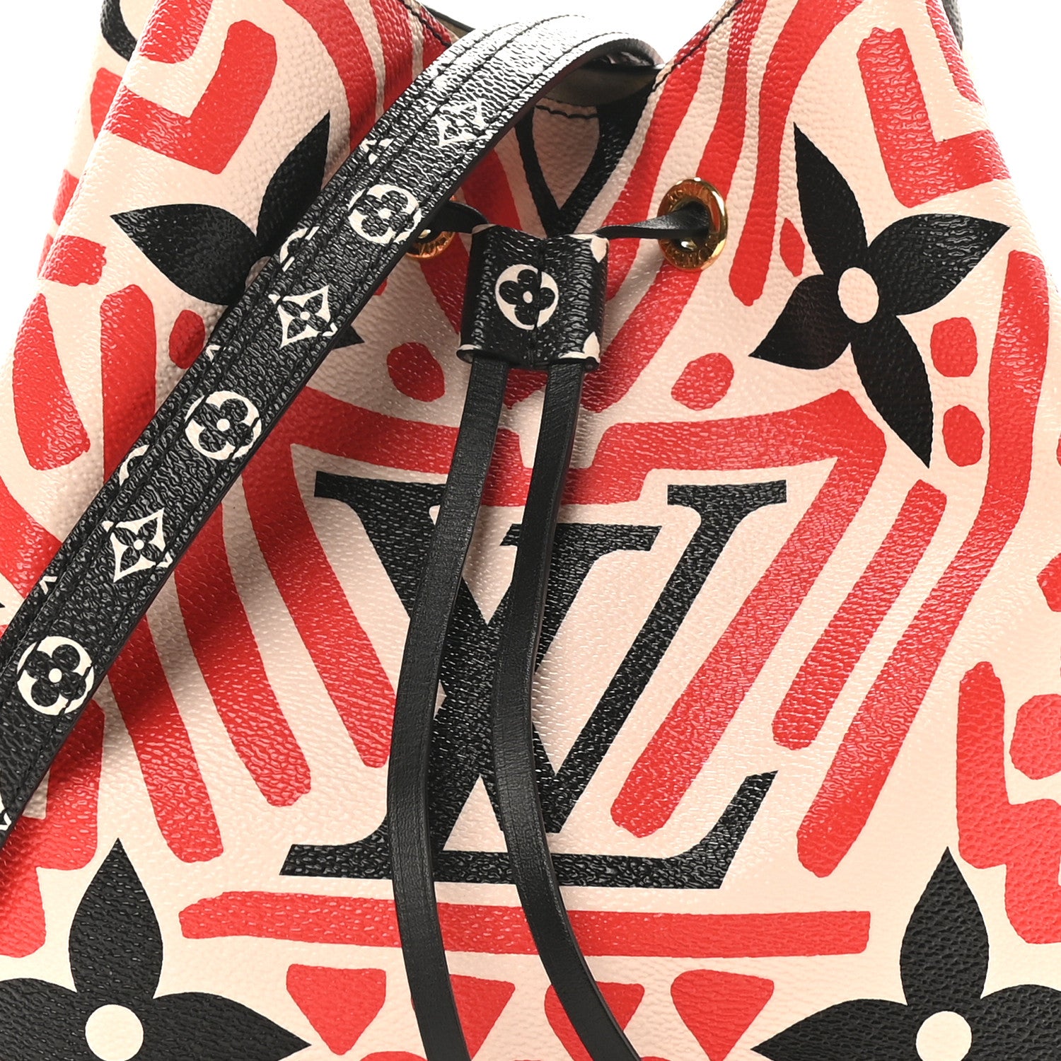 Louis Vuitton Monogram Giant Crafty NeoNoe MM Creme Rouge Black 7 of 9