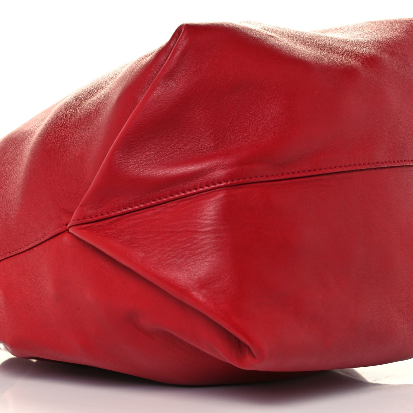 Lambskin Teddy Drawstring Bag Eros Red