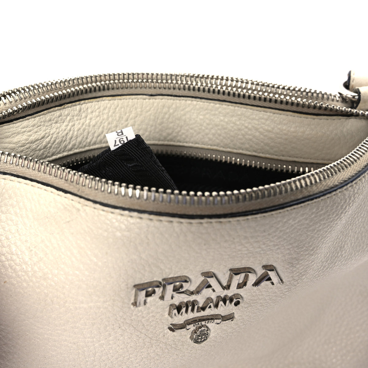 Prada Vitello Phenix Double Zip Crossbody Bag Bianco 9 of 13